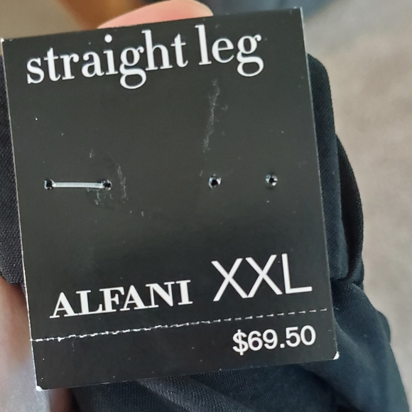 ALFANI Black Straight Leg Flowy Dress Pants - Picture 4 of 8